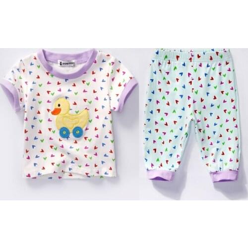 Baby girl sleepers pijamas infantil newborn sleeper 2018 new summer Short Sleeve Sleeper animal Pajamas cotton sleep suit
