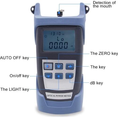 10MW AUA-80A Handheld Optical Power Meter Red Light Fiber Light Decay Testers Machine Fiber Optic Visual Fault Locator