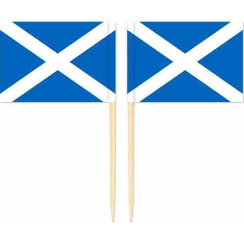 Scotland Toothpick Flag 3.5X2.5CM Cake Topper Party Cupcake Wedding Baby Shower Supplies Lovely Baking Dessert Decorations