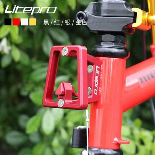 Litepro CNC Aluminum Alloy Folding Bike Front Bag Carrier Block for Brompton Bicycle Sbag Basket 73g