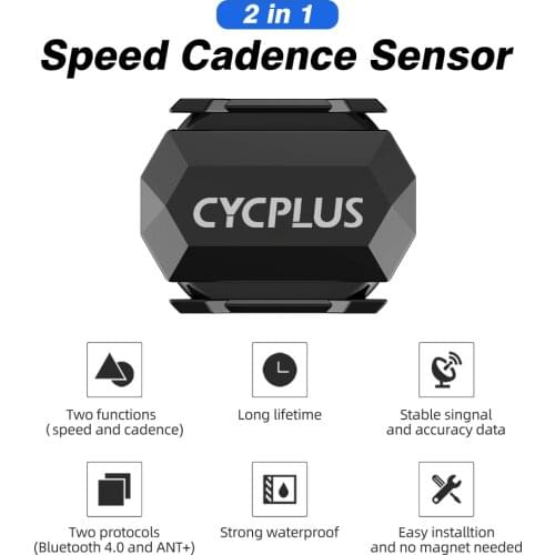 CYCPLUS Bike Computer Speedometer ANT+ Speed Cadence Sensor Wireless Bicycle Bluetooth 4.0 Cycling for GARMIN IGPSPORT Bryton