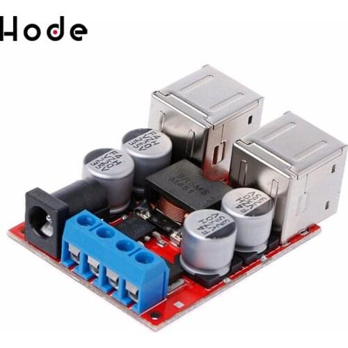 DC-DC Vehicle Charging Board 8V-35V 5V 8A Power Supply Depressurization Module 4 port USB Output mobile Charger Car
