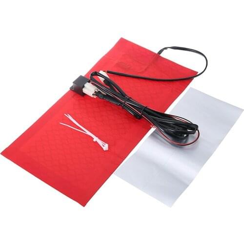 1set 25W 12V 25W Motorcycle Scooter ATV Seat Heated Cushion Carbon Fiber Pad Electric Heating Pad Mat For Winter Warmer Tool