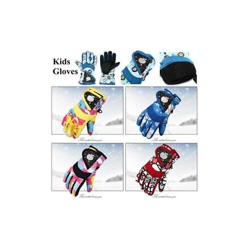 1 Pair Winter Childrens Gloves Men And Womens Waterproof Thick Warm And Cold-proof Riding Outdoor Skating And Skiing Gloves