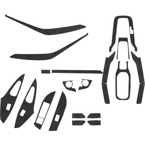 19pcs/Set LHD Interior Door Handle Center Console Steering Wheel Gear Panel Sticker Kits Fit for Toyota Corolla 2020 2019