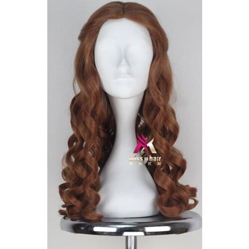 2 Color Alice Kingsleigh Alice In Wonderland Curly Long Heat Resistant Synthetic Hair Cosplay Halloween Party + Free Wig Cap