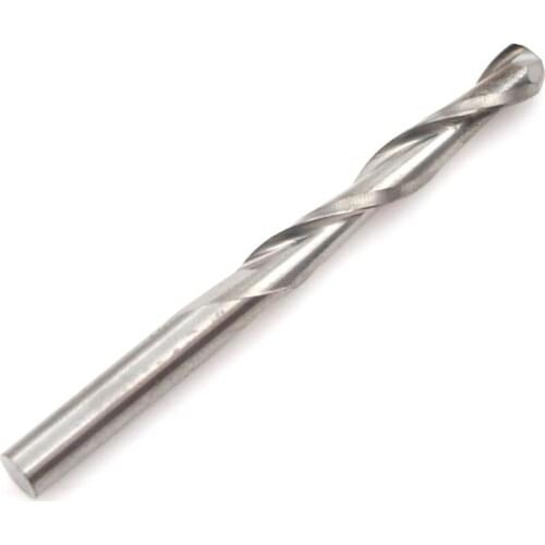 2Pieces Metal Flute Carbide CNC Ball Nose End Mill Bits 22mm Router DIY Tool 3.175mm Wood/Plywood/Hardwood