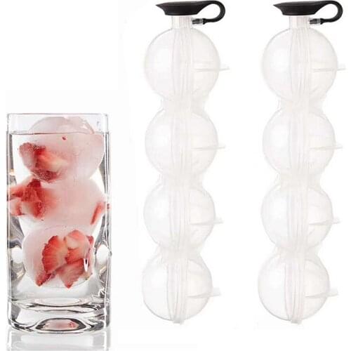 2PC Whiskey IceCube Maker Mold Sphere Mould Kitchen Tool Silicone Ice Cream Tool Ice Grid