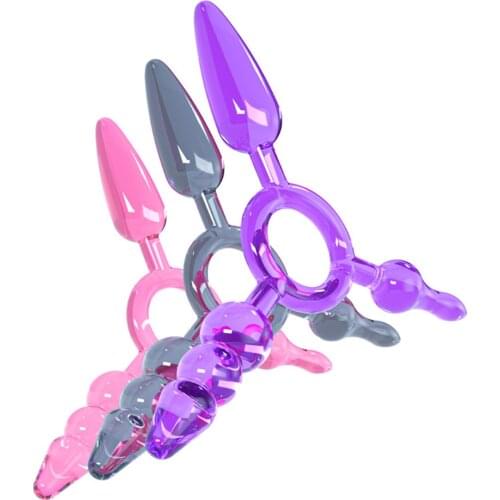 3 Shapes Head Anal Hollow Butt Plugs Anal Beads Prostate Massage Anus Dilator for Women Men Gay Anal Masturbation Sex Toys