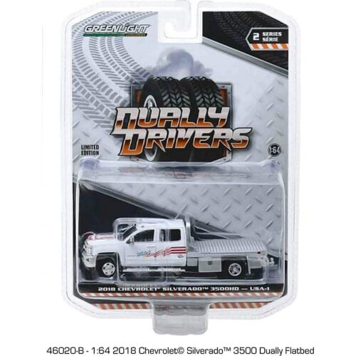 Greenlight CARS 1/64 2018 Chevrolet Silverado 3500HD Car collection version of the car model toy gift