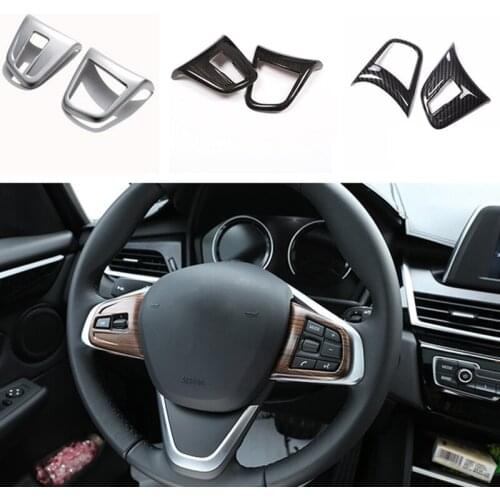 Car Styling Abs Decal Steering Wheel Button Sticker Decoration Cover Trim Sticker for BMW X1 1/2 Series 2016 Interior Decoration