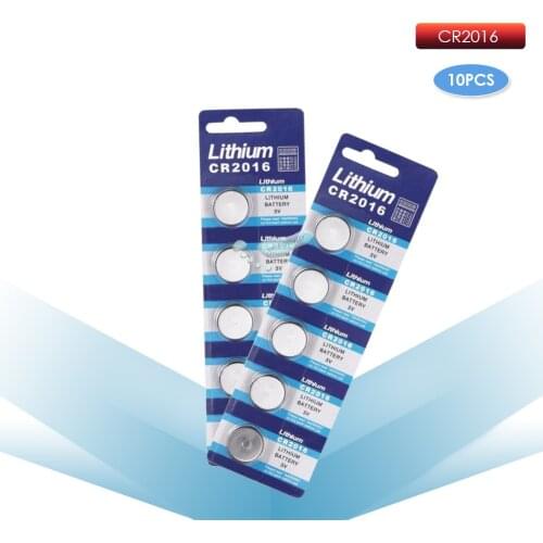 Kpay 10pcs CR2016 Button Batteries CR2016 BR2016 DL2016 Cell Coin Lithium Battery 3V CR 2016 For Watch Electronic