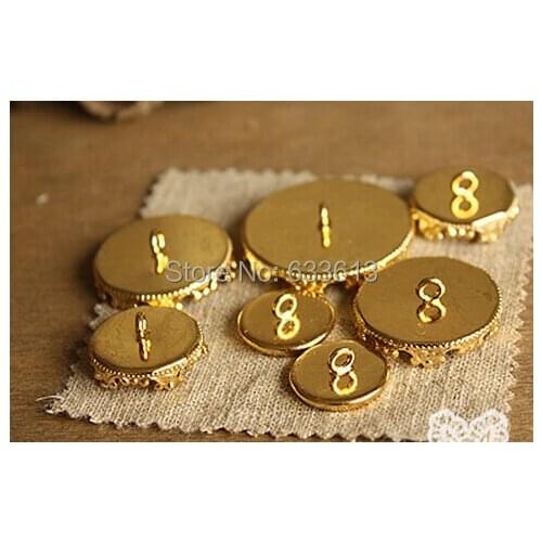 Free ship!charm 100pcs/lot gold color Pendants setting base/blank into 12mm,15mm,20mm,25mm t(price is only base) DIY jewelry