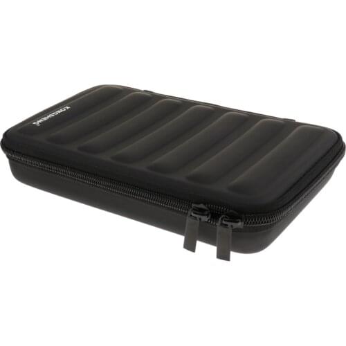 Portable 10 Holes Harmonicas Storage Case Soft Inner 230 X 140 X 37mm Black