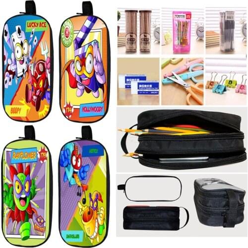 Super Zings Pencil Case School Box Large Capacity Pencil Case Child Cartoon Superzings School Pen bag Pencils Pouch Stationery