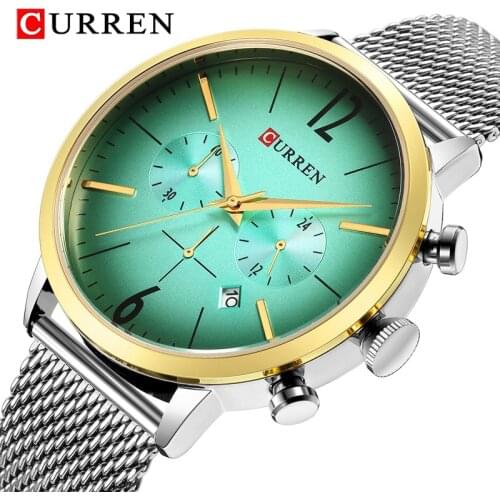 CURREN Reloj Hombre Luxury Mens Watches Top Brand Quartz Chronograph Waterproof Sport Watch Men Military Clock Relogio Masculino