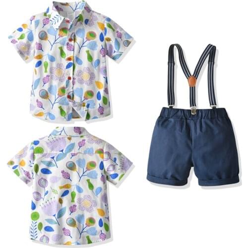 Childrens Sets Baby Boy Summer Clothes Shorts and Top Set Casual Outfits Boutique Kids Clothing Printing Shirt Ropa Bebe Verano