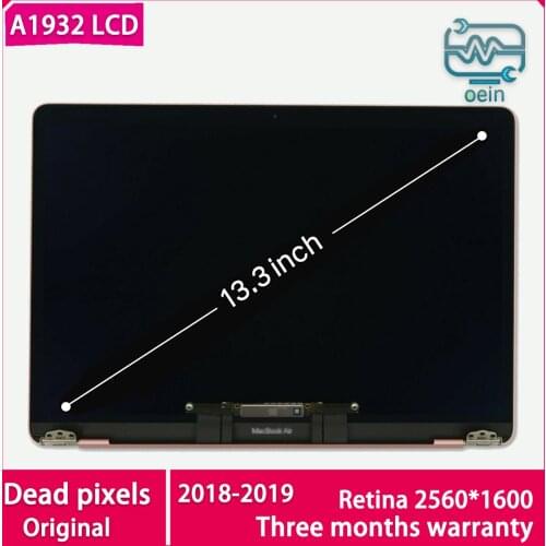 Tested Used Original LCD Screen Display For Apple MacBook Air 13'' Retina A1932 Silver Space Gray Rose Gold Assembly Replacement