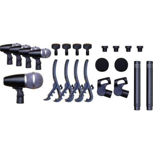 ACEMIC DM-7D Professional 7 Pieces Music Instrument drum microphone set with Flight Case