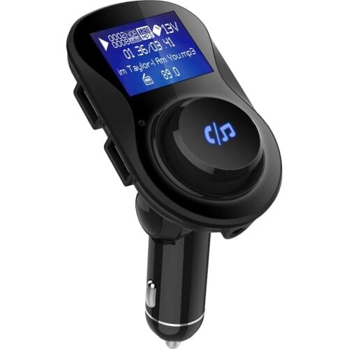 Siparnuo Quick Charger QC 3.0 USB Dual Port Bluetooth FM Transmitter Car Kit MP3 Player Handsfree TF USB Music Players FLAC