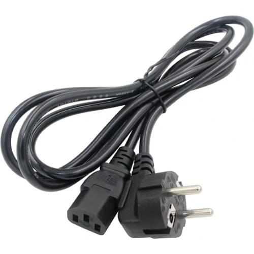 EU European AC Power Cord IEC C13 Power Extension Cable 1.2m 18AWG For Dell PC Computer Monitor Printer Samsung LG TV Xbox One