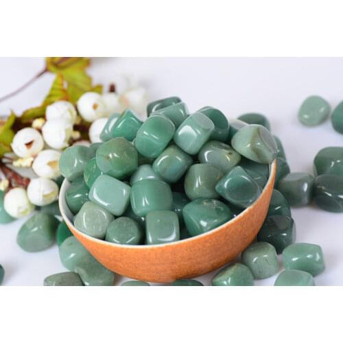 100g Square Green Aventurine Tumbled Stones Crystal Mineral Planting Decor Lot