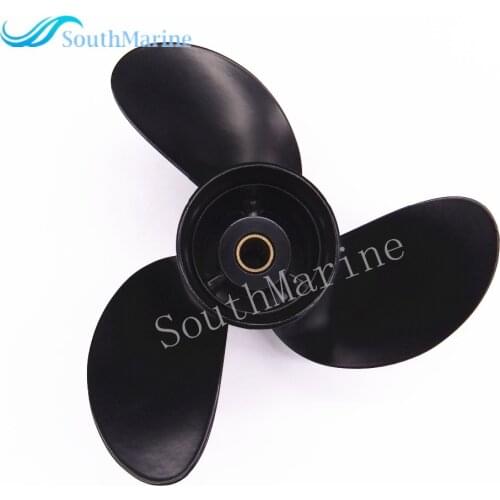 Boat Engine Aluminum Propeller 8.5x9 for Tohatsu / Nissan 2-Stroke 4-Stroke 8HP 9.8HP Outboard Motor 8.5 x 9 , Pitch 12 spine