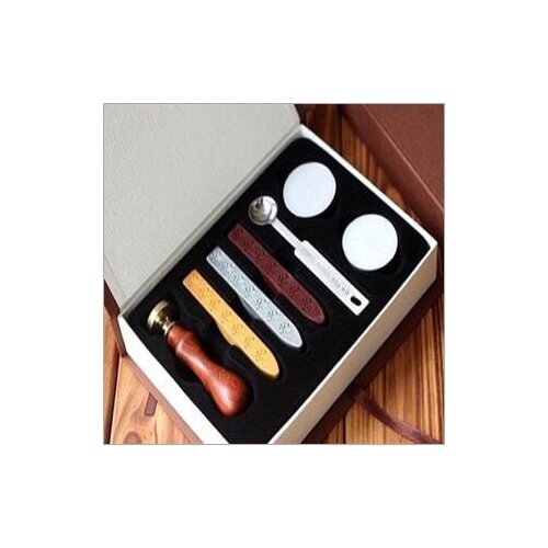 Retro Style Sealing Wax Stamp set with gift Box Deluxe Gift set 26 alphets Office & School Supplies JJ0083