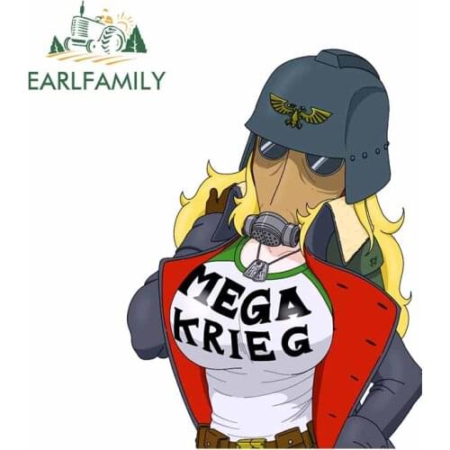 EARLFAMILY 13cm x 9.6cm For Cartoon Motorcycle Car Stickers Sunscreen Decal Fashion Anime 3D Waterproof Occlusion Scratch