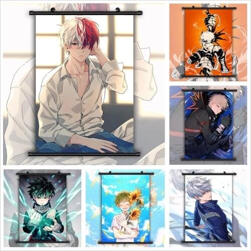 Canvas Print Plastic Wall Art Modern Boku No Hero Academia Katsuki Home Decoration Hanging Painting Scroll Picture Living Room