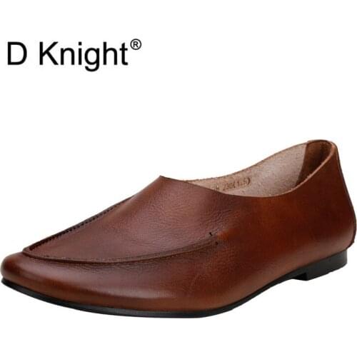 2021 Autumn Spring New Flat Shoes Women Genuine Leather British Style Female Loafers Shoes Fashion Casual Round Toe Oxfords Shoe