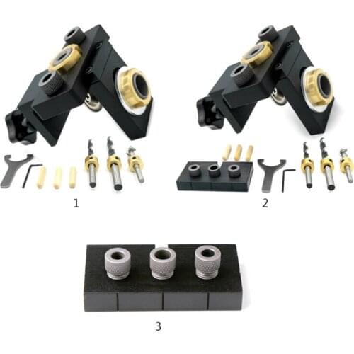 Cabinet Hardware Adjustable Punch Locator 3-in-1 8/15mm Woodworking Install Tool