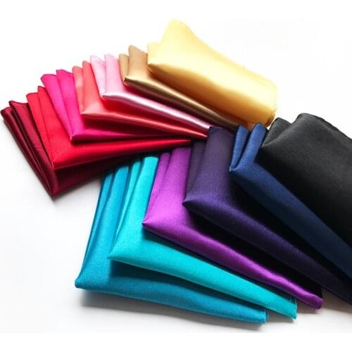 Explosion Models Mens Business High Quality Polyester Pocket Towel Unique Design Solid Color Mens Handkerchief Pocket Towel