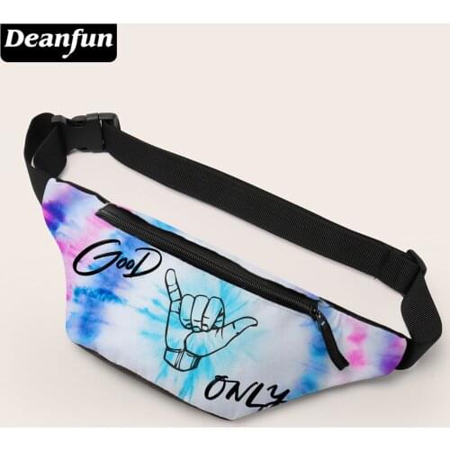Deanfun Personality Waist Bags Colorful Printing Fanny Pack Travel Bum Bag Gift 18017