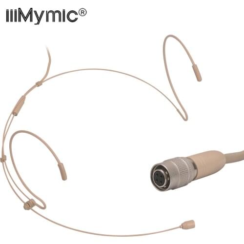 Professional Condenser Headworn Headset Microphone with Mini 4Pin Connector for Audio Technica Wireless Body-Pack Transmitter