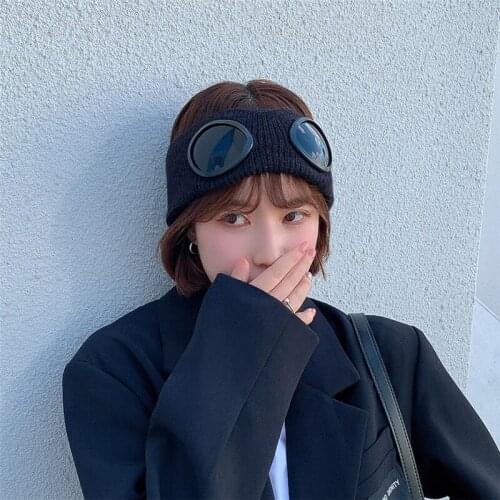 New Girls Soild Eyeglasses Hair Band Elastic Hair Hoop Glasses Turban Cartoon Hair Accessories Head Band