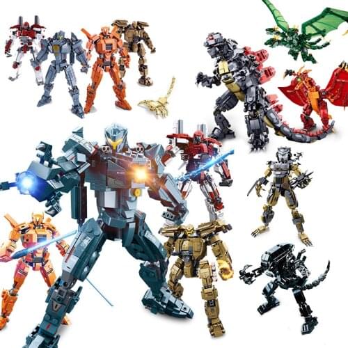 Movie Series Mecha Deformation Robot Building Blocks DIY Bricks Educational Toys Compatible Children christmas Gifts