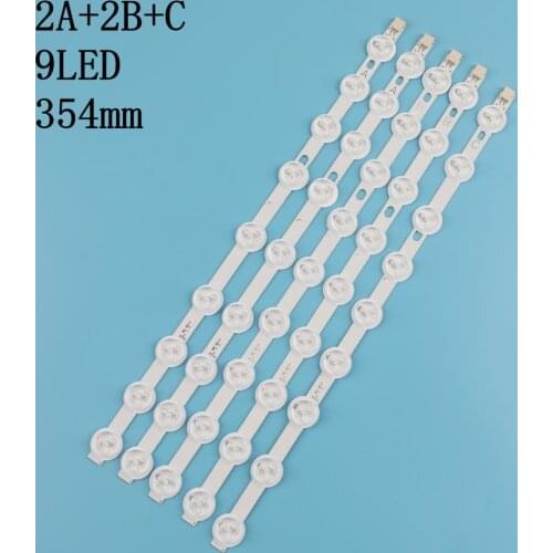 TV LED Bars For TD Systems K40DLV1FSM LED Backlight Strips Kit 9LED Lamps Lens 5 Bands 9FLHY168D 39PF3025D 39FHD-CNOV 39FPD274D