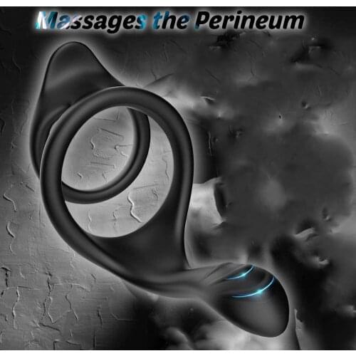 Pleasure Double Ring Lock Fine Ring Pure Silicone Male Masturbation Couple Fun