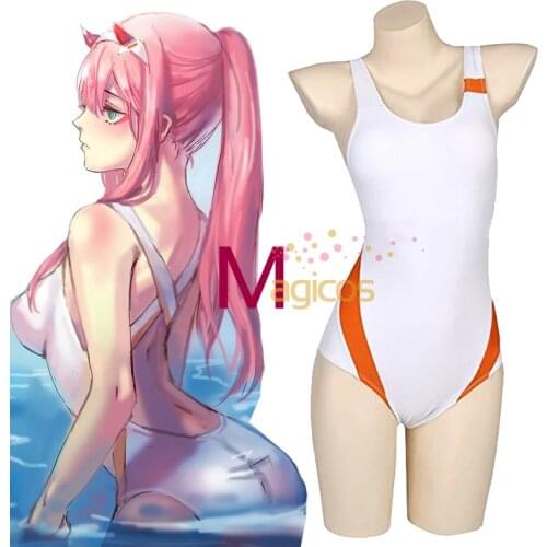 Anime DARLING in the FRANXX Zero Two Cosplay Costume 02 DFXX Cos Summer Swimsuit Sweet Girl Costumes For Women