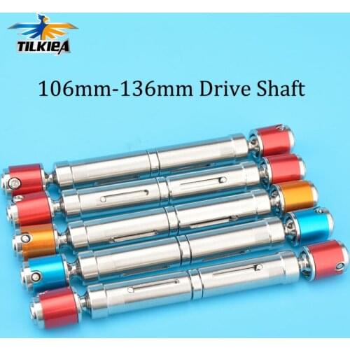 1pc High Precision Stainless Steel RC Car Drive Shafts 106-136mm For 1:10 SCX10 Wraith Axial Upgrade Parts