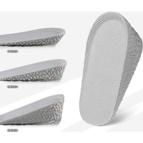 2Pcs Silicone Gel Height Increased Insoles Heel Pad Invisible Shoe Inserts Heighten Increase Half Insole Foot Care Shoes Cushio