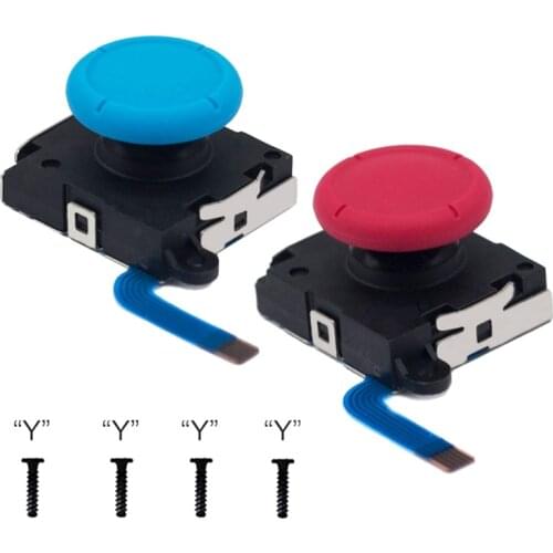 3D Analog Joystick Joy-Con Replacement Left/Right ThumbStick for Nintendo Switch/Switch Lite Controller and Console - 2 Pack (Re