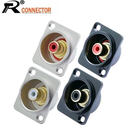 4pcs/lot RCA Panel Mount Chassis Soldering RCA Female Jack Socket Speaker Terminal Wire Connector 4 Colors Available