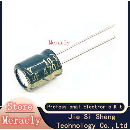 50PCS 10V 470UF Aluminum electrolytic capacitors Own factory long life High frequency and low resistance best quality 20