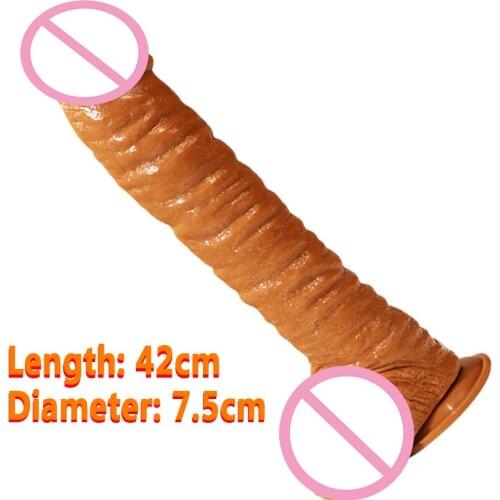 42*7.5cm Huge Dildo Penis Big Realistic Dildo Super Thick Large Dildo Sex Toys for Women Masturbator Dick Adult Sex Products