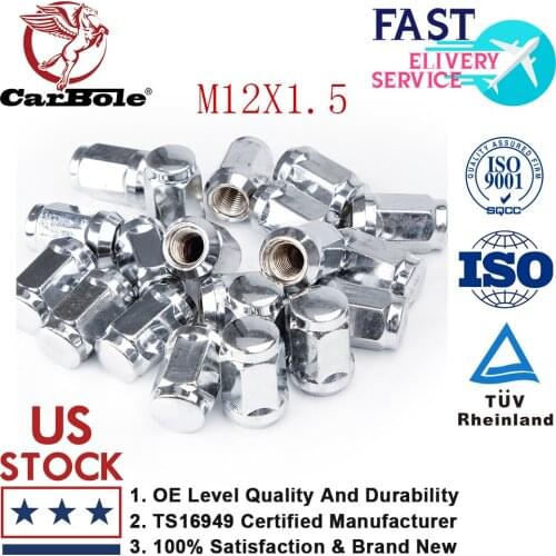 Carbole 20 Lug Nuts Bulge Acorn 12x1.5 Chrome Wheel Lock Nut Made From 1008 Carbon Steel For Ford Fusion Focus Escape