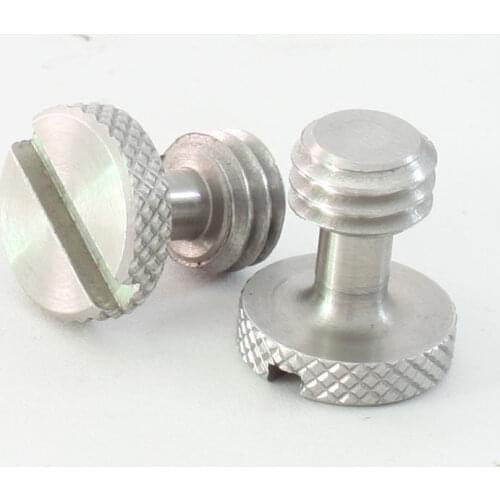 Two 3/8" stainless steel (metal) camera screw for quick release plate and tripod