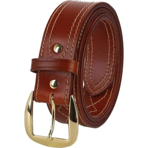 Emersongear MENS Leather Belt Tactical Waist SB6 Fancy Stitched 1.75 inch Duty Belt Brass Buckle Superior Saddle Waist Belt