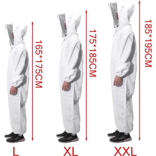 Cotton Full Body Beekeeping Clothing Veil Hood Hat Anti-Bee Coat Special Protective Clothing Beekeeping Bee Suit Equipment